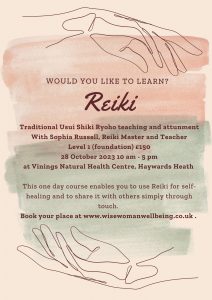Learn Reiki with Sophia Russell.. £150 level 1