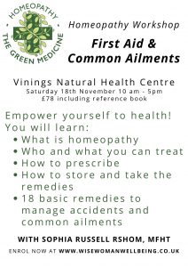 Homeopathy for first aid and common ailments.